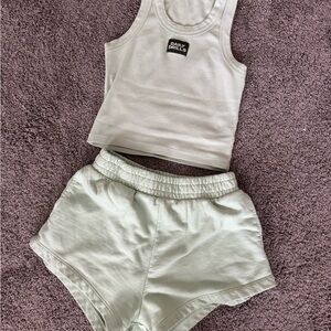 Daily Drills Women's Mint Tank and Shorts Set
